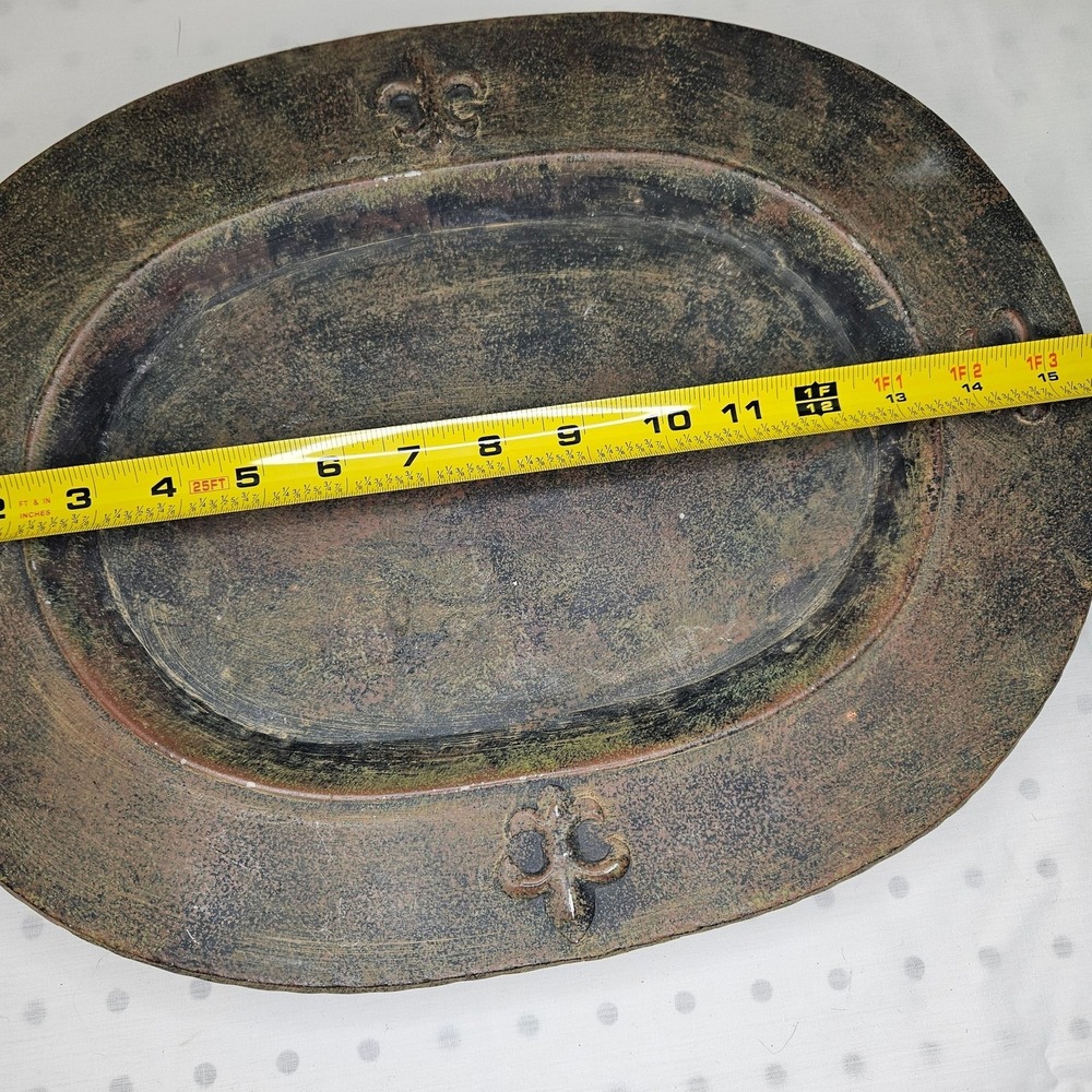 Fleur de Lis Design Decorative Tray - Picture 4 of 5